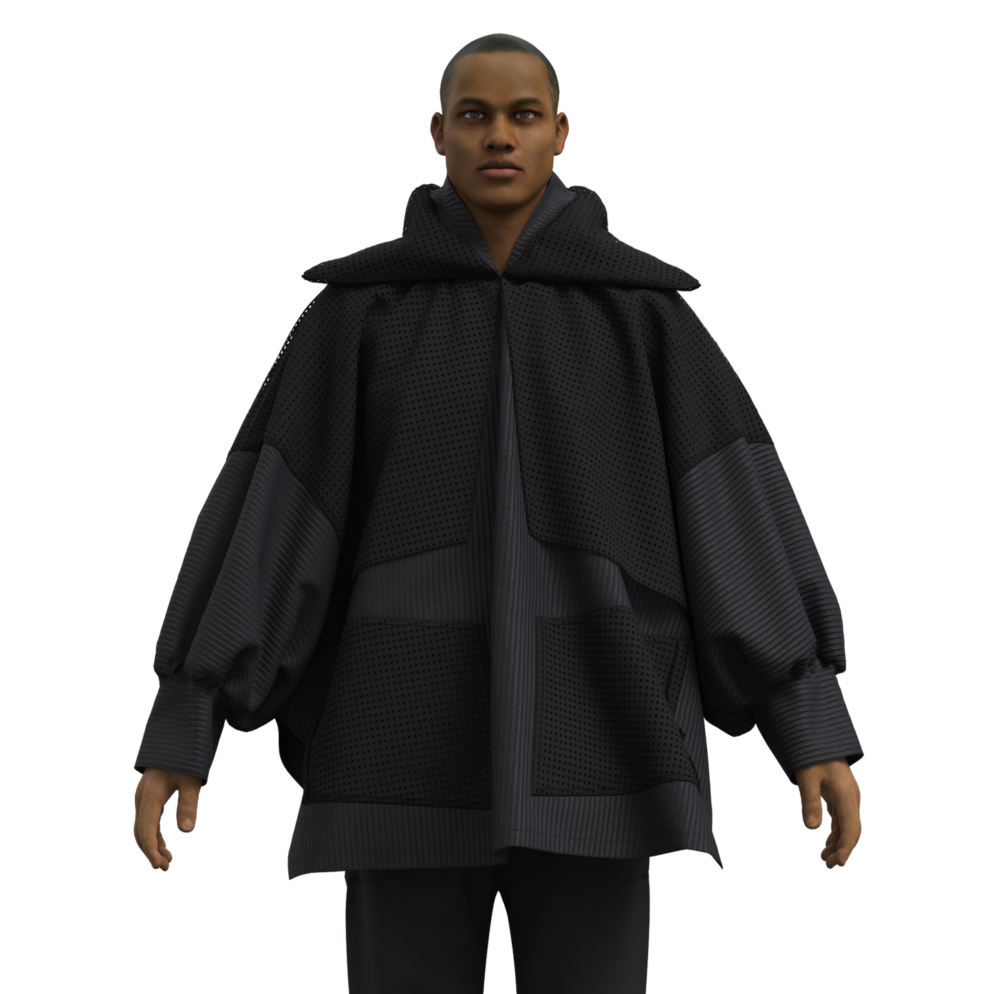 Nimbus Poncho Black